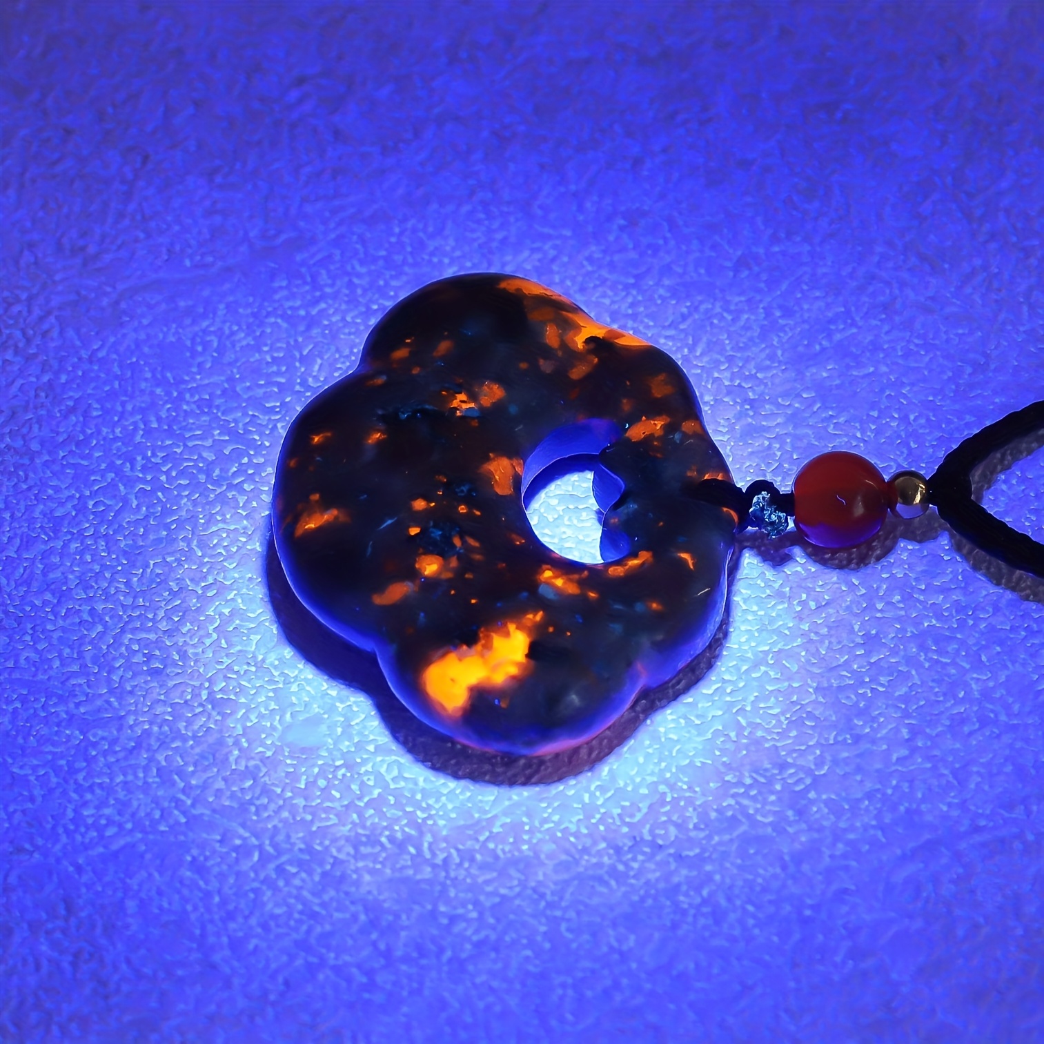 Auspicious Cloud Lock Flame Stone Pendant, Unique Gift